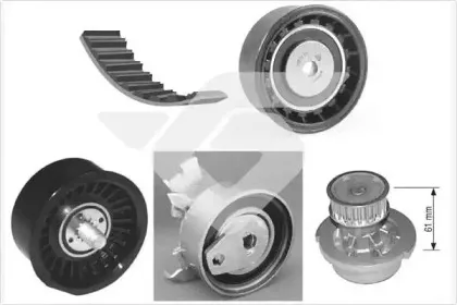 Водяной насос + комплект зубчатого ремня HUTCHINSON купить